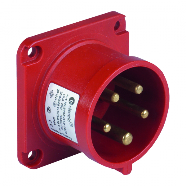 CEE Anbaustecker 75mm 5x16A IP44